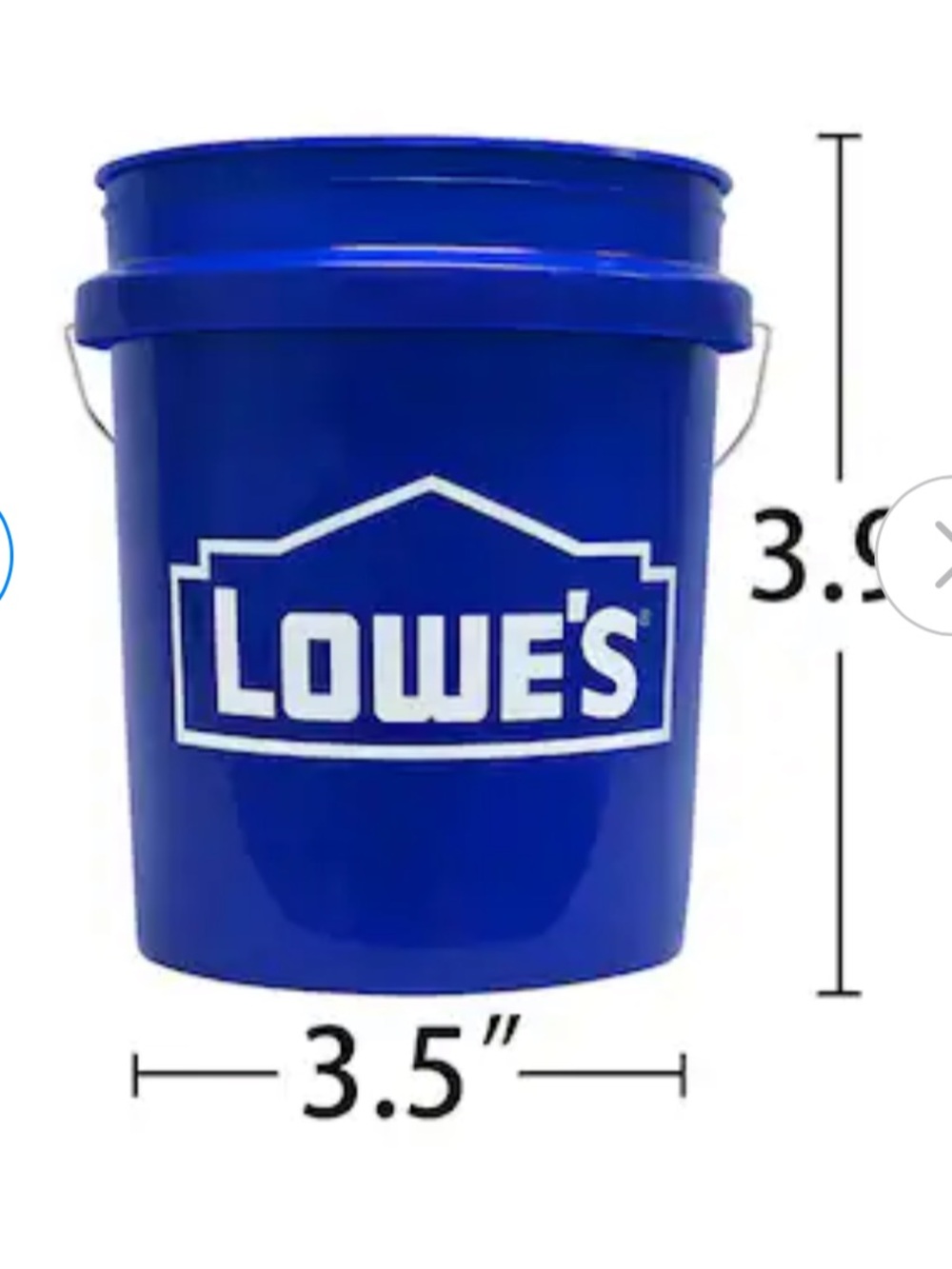 NWT Viral Lowes 0.4-quart BPA-Free Food-Grade Polypropylene Blue Mini bucket